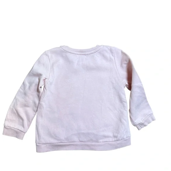 H&M Girls Disney Minnie Mouse Pink Sequin Long Sleeve Sweatshirt Pullover Size 4 - Picture 3 of 7